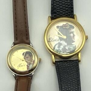 Lot Of 2 Elvis Presley Watches - New Batteries - Valdawn